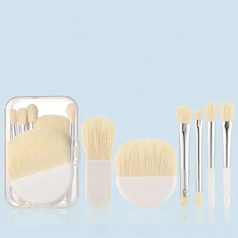 6 Pcs Mini Makeup Brush Set Professional Portable Foundation Concealers Eye Shadows Powder Blush Brushes Beauty Make Up Tool