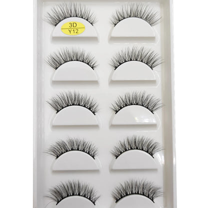 Natural 3D Mink False Eyelashes, Soft Wispy, Fluffy Eye Faux Lashes, Make Up Eyelash, Beauty Cat Cilios, 5 Pairs, 15 Styles