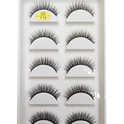 Natural 3D Mink False Eyelashes, Soft Wispy, Fluffy Eye Faux Lashes, Make Up Eyelash, Beauty Cat Cilios, 5 Pairs, 15 Styles