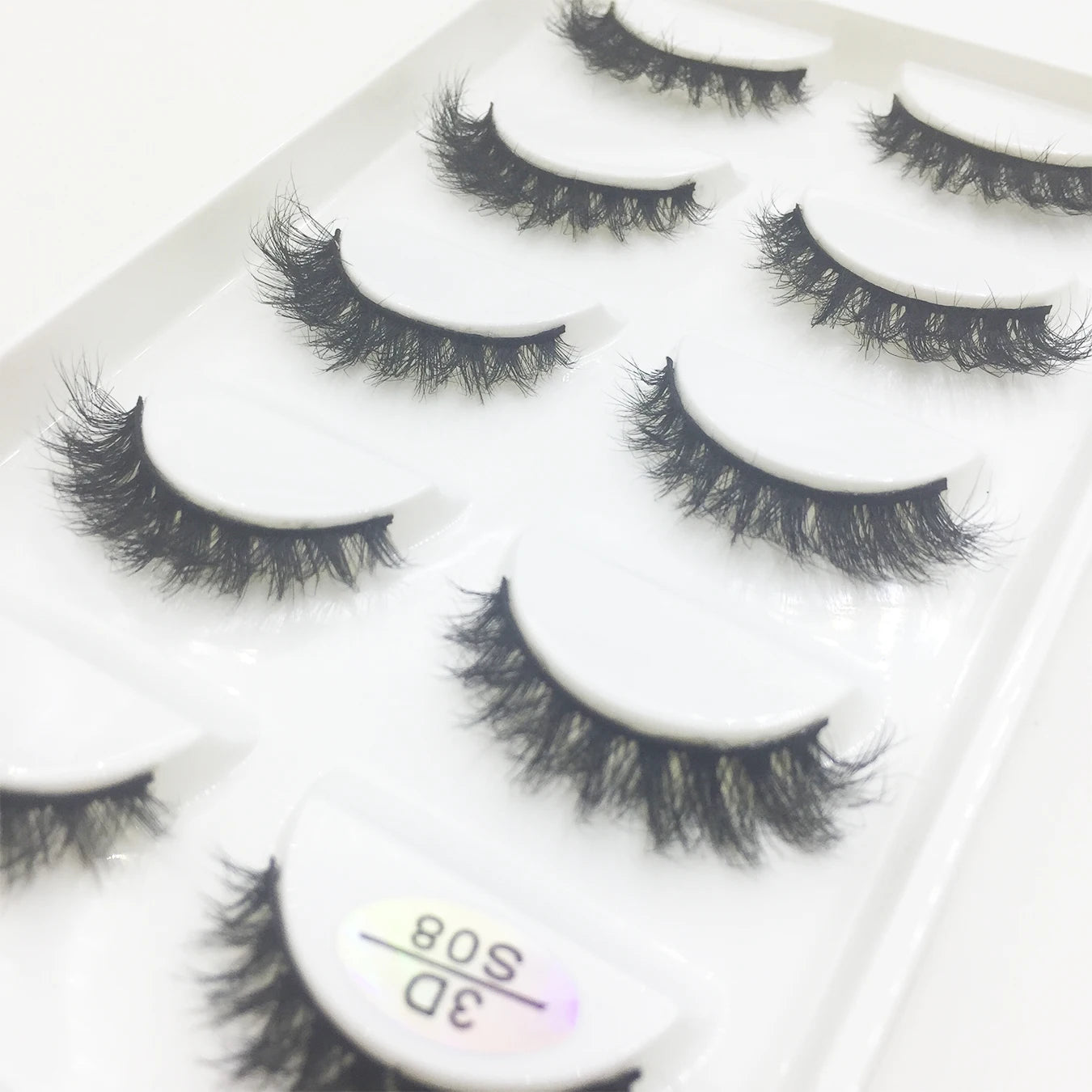 Natural 3D Mink False Eyelashes, Soft Wispy, Fluffy Eye Faux Lashes, Make Up Eyelash, Beauty Cat Cilios, 5 Pairs, 15 Styles