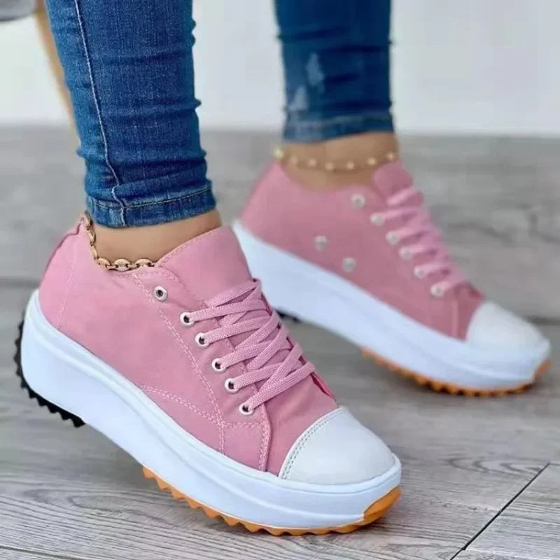 2024 New Fashion Summer Women Casual Shoes Plus Size Sneakers for Women Platform Sport Shoes Female Lace Up Tennis Shoes Size 43