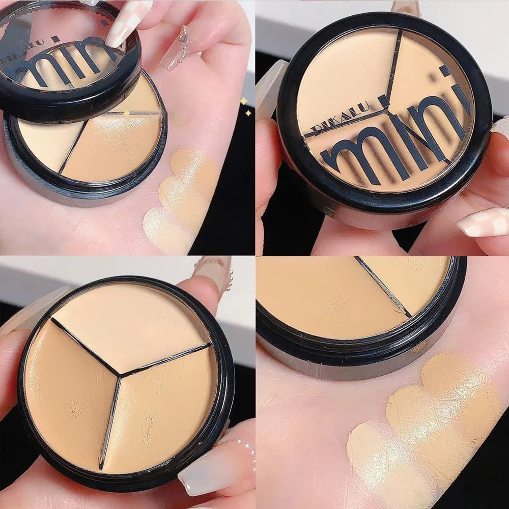 Concealer Cream Palette Full Coverage Acne Spot Dark Circles Contour Modify Skin Tone Moisturizing Foundation 3 Colors Make Up