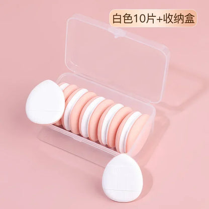 10Pcs Mini Finger Puff Foundation Small Air Cushion Powder Makeup Sponge Concealer BB Cream Cosmetic Applicator Make Up Tools