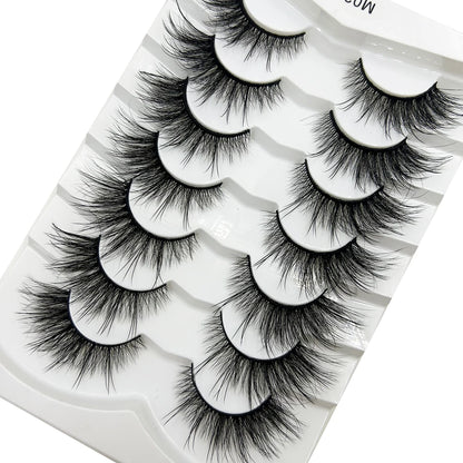 Natural 3D Mink False Eyelashes, Soft Wispy, Fluffy Eye Faux Lashes, Make Up Eyelash, Beauty Cat Cilios, 5 Pairs, 15 Styles