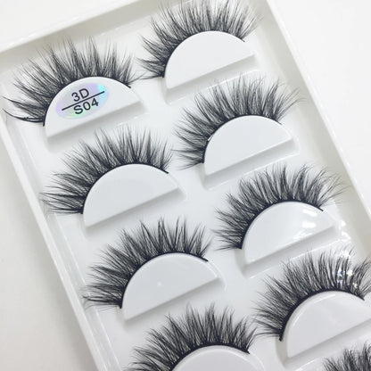 Natural 3D Mink False Eyelashes, Soft Wispy, Fluffy Eye Faux Lashes, Make Up Eyelash, Beauty Cat Cilios, 5 Pairs, 15 Styles