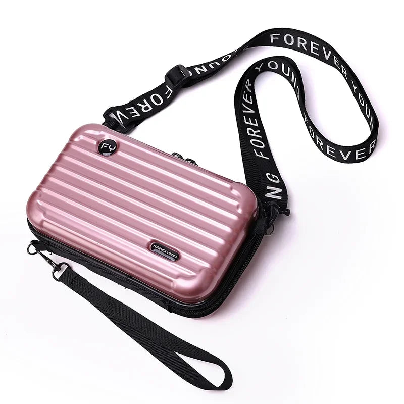 New Hard Shell Makeup Bag Girl Portable Storage Bag PC Women Small Shoulder Crossbody Bag