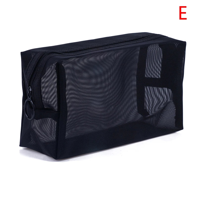 1 Pc Portable Mesh Transparent Cosmetic Bag Women Travel Zipper Make Up Organizer Wash Toiletry Beauty Storage Bag Pouch