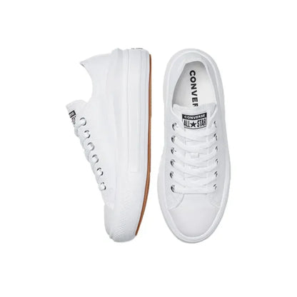 Converse All Star Move Low Comfortable and versatile Non-slip breathable bag low-top canvas shoes Women's Pure white