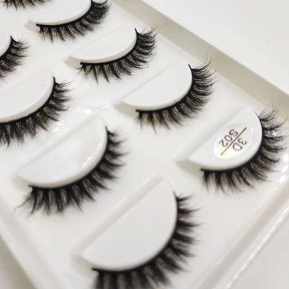 Natural 3D Mink False Eyelashes, Soft Wispy, Fluffy Eye Faux Lashes, Make Up Eyelash, Beauty Cat Cilios, 5 Pairs, 15 Styles