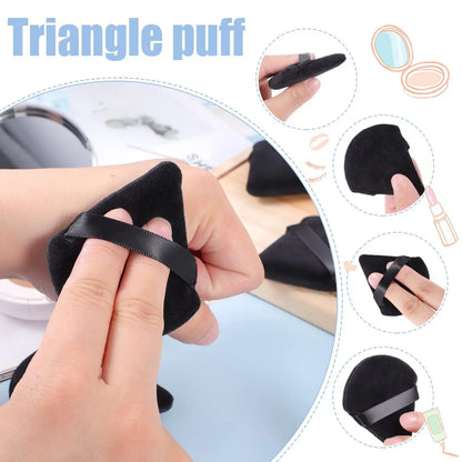 Triangle Powder Puff Soft Makeup Sponge for Face Make Up Eyes Contouring Shadow Cosmetic Washable Mini Velvet Foundation Puff