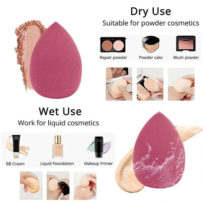 4pcs/set Makeup Sponge Blender Beauty Egg Cosmetic Puff Foundation Sponges Powder Puffs Women Make Up Accessories