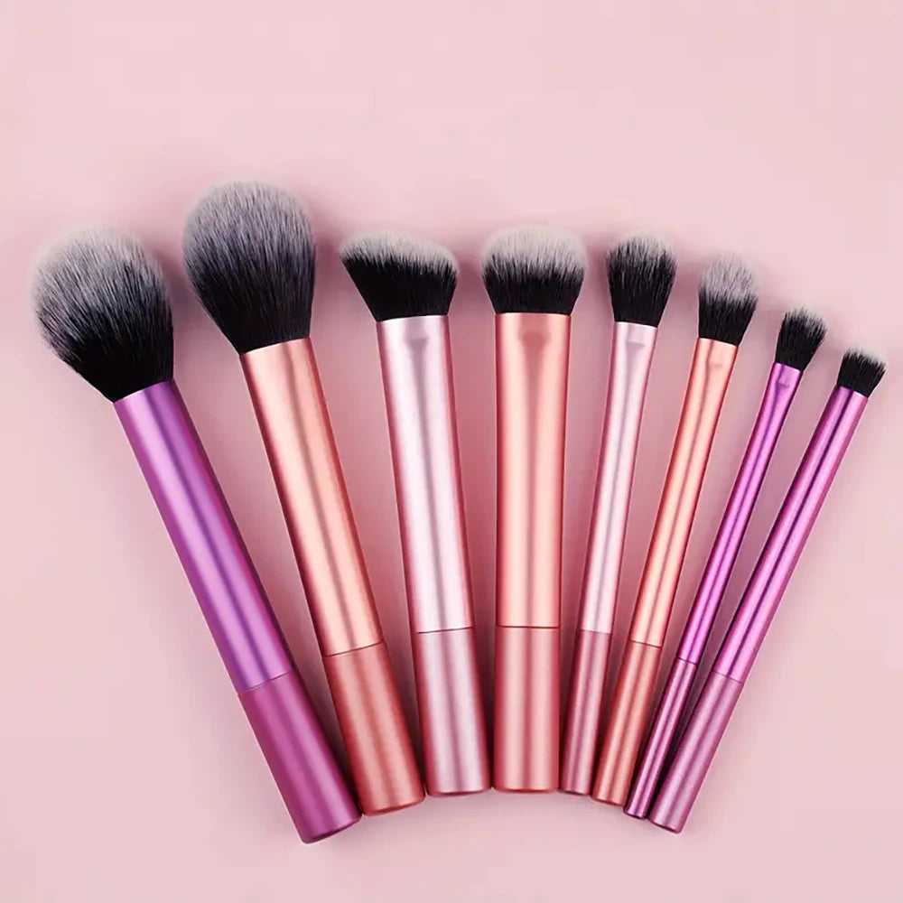 8PCS Multicolor Makeup Brushes Set For Foundation/Blush/Highlighter/ Eyeshadow/Kabuki Blending Cosmetics Beauty Make Up Tools