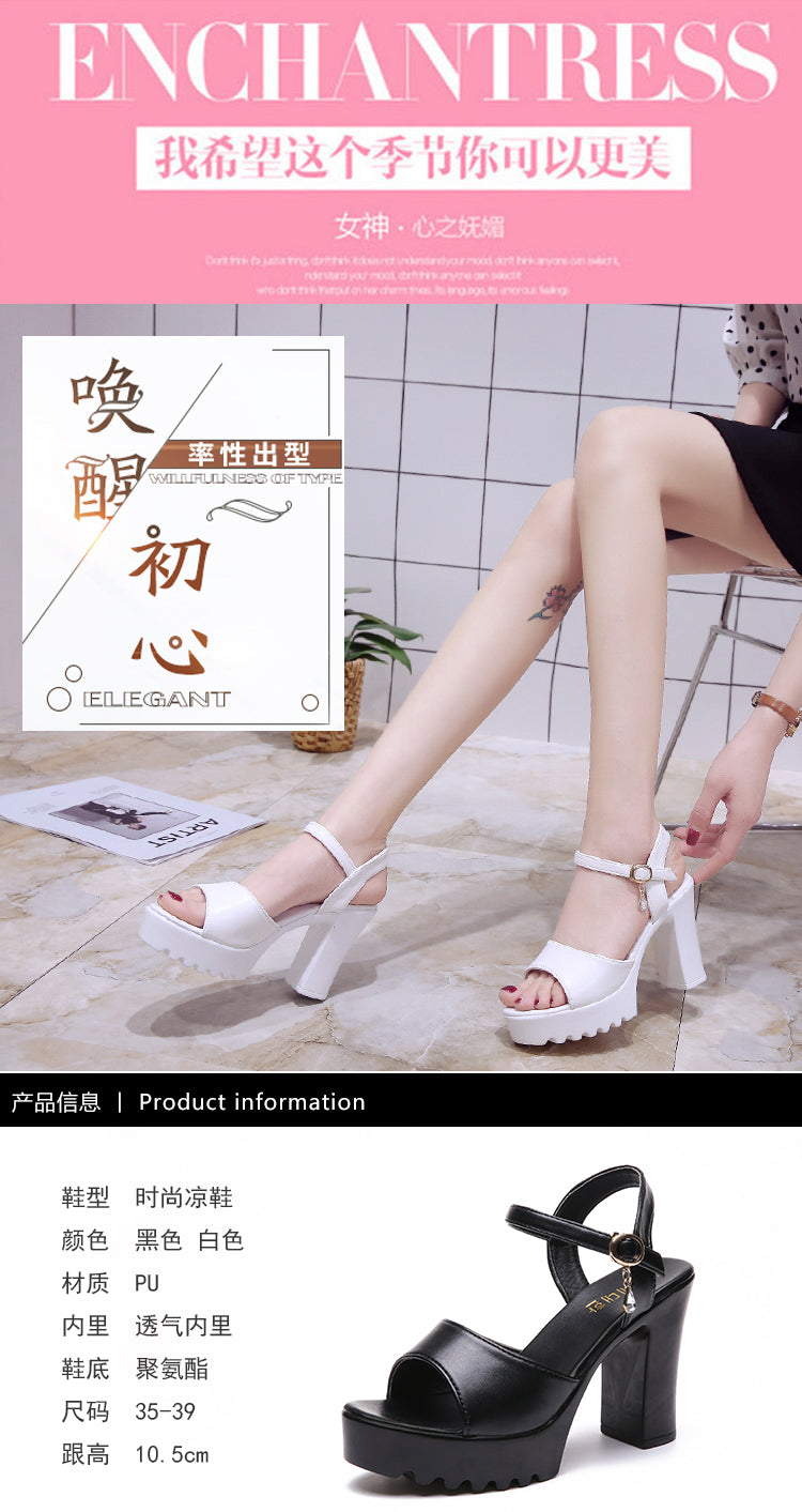 Women Fish Mouth Platform High Heels Wedges Buckle Slope Sandals Women Shoes Woman Platform High Heels Sandals High Heels