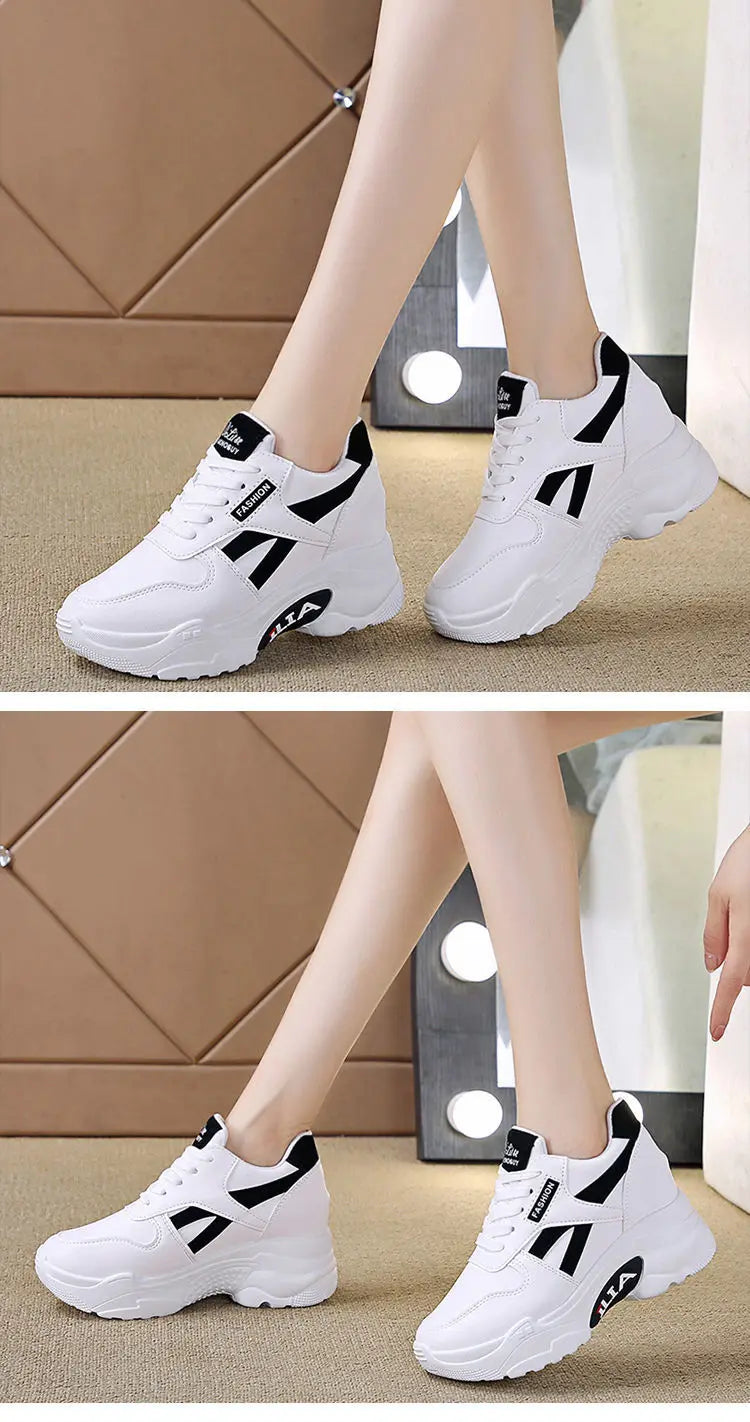 Sneakers Women Platform Inner Increase Shoes Woman Shoes Casual Ladies Footwear Chunky Sneakers Women Shoes Tennis Sport Shoes