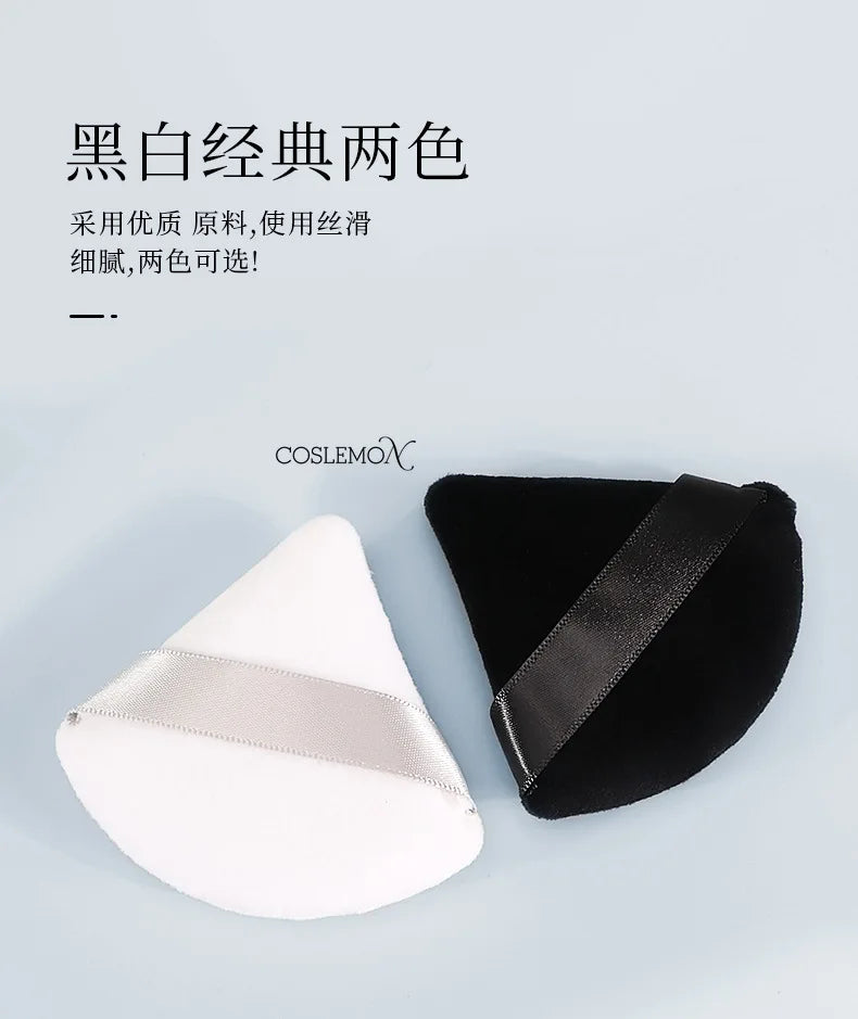 1pcs Triangle Powder Puff Face Soft Velvet Double-sided Air Cushion Blender Beauty Foundation Sponge Make Up Accessories