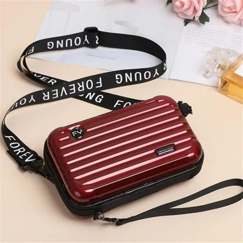 New Hard Shell Makeup Bag Girl Portable Storage Bag PC Women Small Shoulder Crossbody Bag