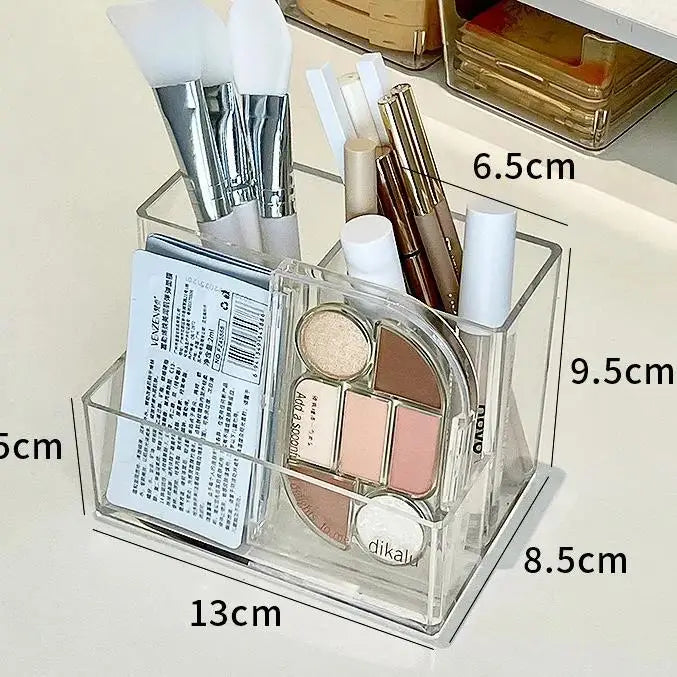 Acrylic Transparent Cosmetic Holder Makeup Brushes Tool Storage Box Case Make-up Brush Holder Table Organizer Makeup Tool