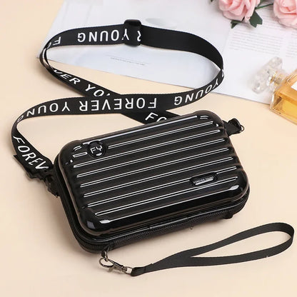 New Hard Shell Makeup Bag Girl Portable Storage Bag PC Women Small Shoulder Crossbody Bag