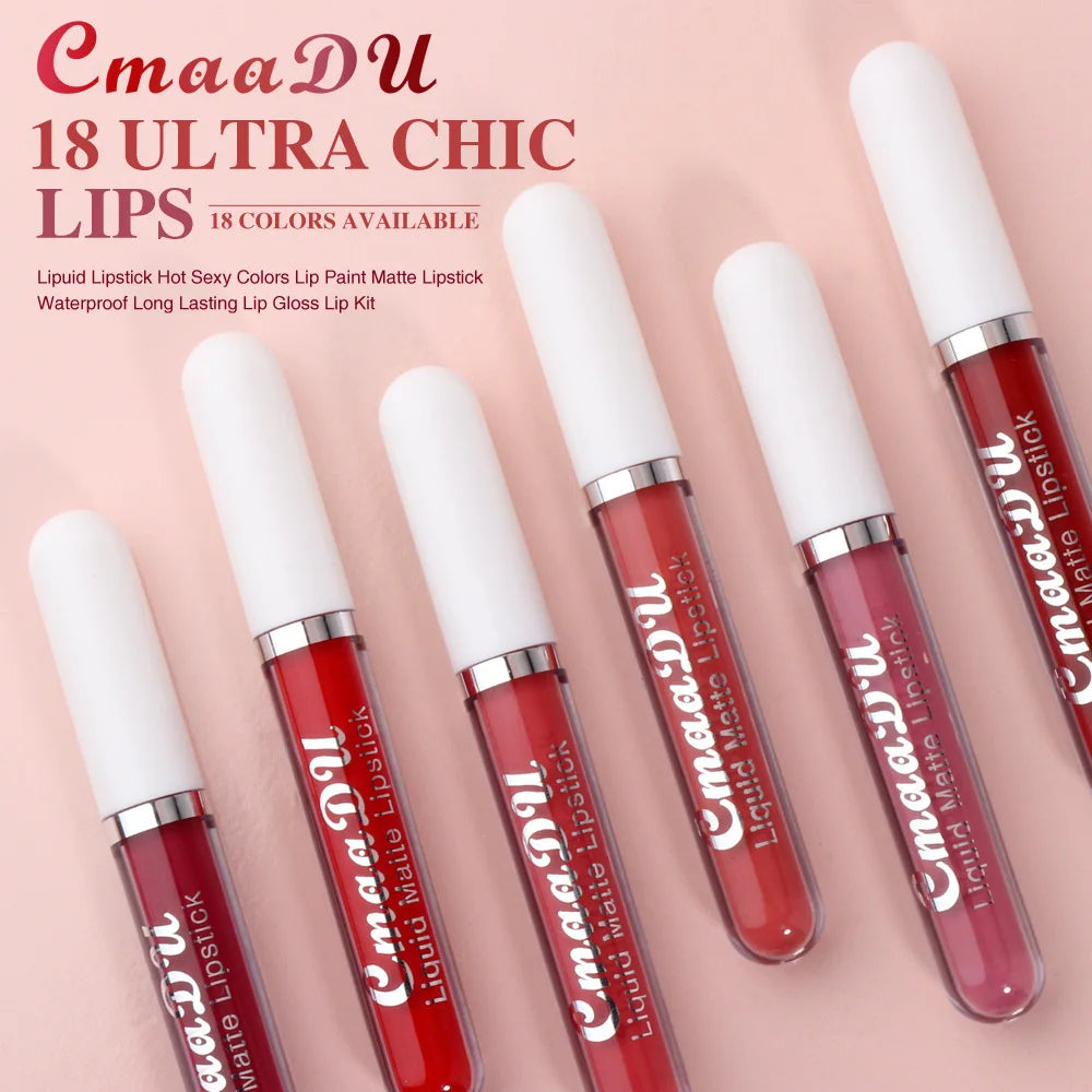 6 PCS Liquid Lip Gloss Set Make-up Non-stick Cup Lip Makeup Waterproof Long lasting Beauty Cosmetics Korean lipsticks