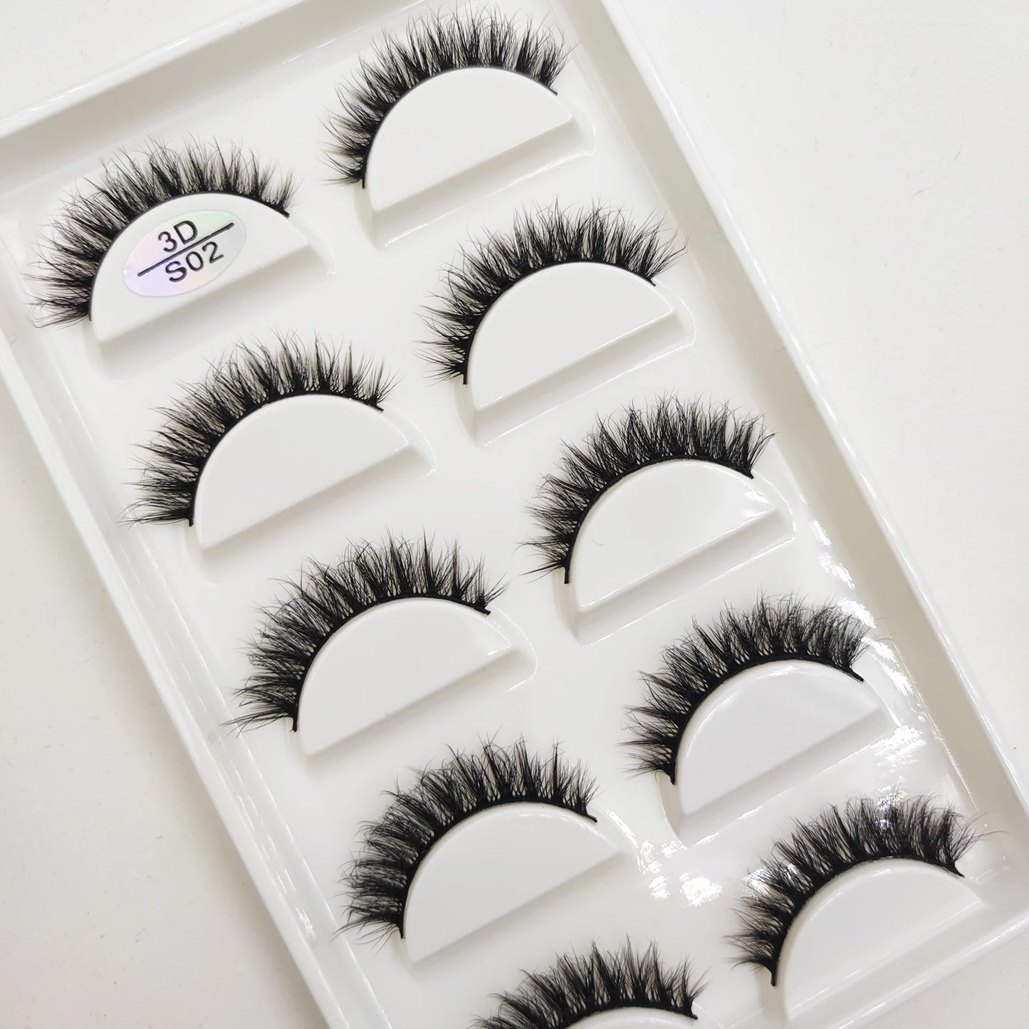 Natural 3D Mink False Eyelashes, Soft Wispy, Fluffy Eye Faux Lashes, Make Up Eyelash, Beauty Cat Cilios, 5 Pairs, 15 Styles