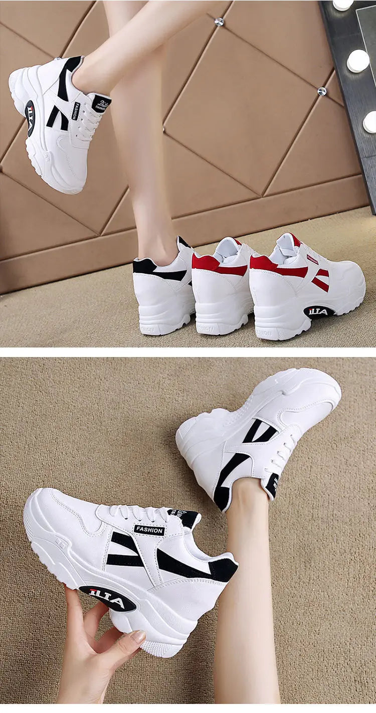 Sneakers Women Platform Inner Increase Shoes Woman Shoes Casual Ladies Footwear Chunky Sneakers Women Shoes Tennis Sport Shoes