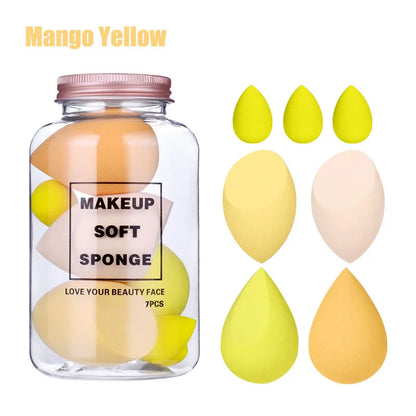 7Pcs/Set Makeup Sponge Set Face Beauty Cosmetic Powder Puff For Foundation Cream Concealer Make Up Tools