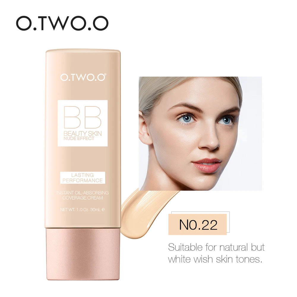 O.TWO.O Makeup Base BB Cream Natural Whitening Cream Waterproof Make Up Liquid Foundation Professional White Cosmetics