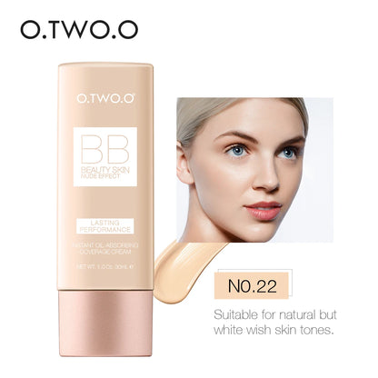 O.TWO.O Makeup Base BB Cream Natural Whitening Cream Waterproof Make Up Liquid Foundation Professional White Cosmetics