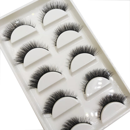 Natural 3D Mink False Eyelashes, Soft Wispy, Fluffy Eye Faux Lashes, Make Up Eyelash, Beauty Cat Cilios, 5 Pairs, 15 Styles