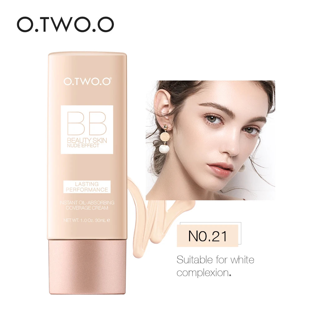 O.TWO.O Makeup Base BB Cream Natural Whitening Cream Waterproof Make Up Liquid Foundation Professional White Cosmetics