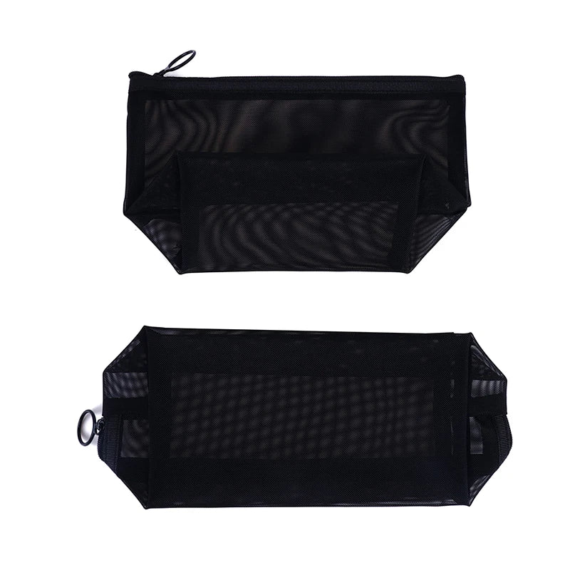 1 Pc Portable Mesh Transparent Cosmetic Bag Women Travel Zipper Make Up Organizer Wash Toiletry Beauty Storage Bag Pouch