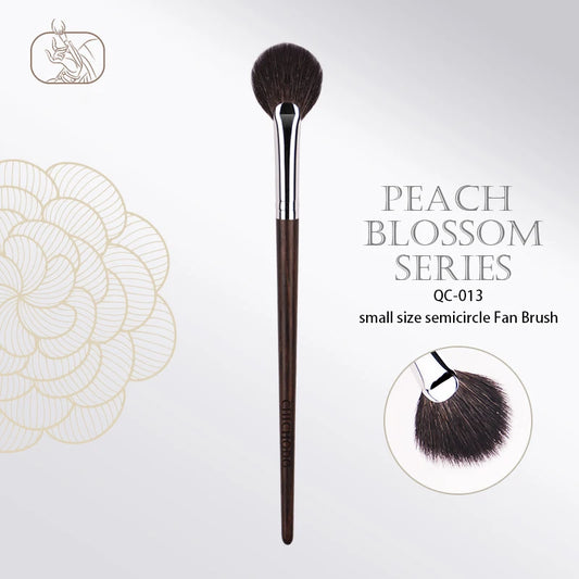 CHICHODO Makeup Brushes-Peach Blossom Series-Round Loose Powder Brush Soft Wool Natural Ebony Professional Beauty Make up Tools