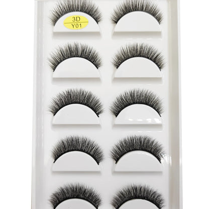 Natural 3D Mink False Eyelashes, Soft Wispy, Fluffy Eye Faux Lashes, Make Up Eyelash, Beauty Cat Cilios, 5 Pairs, 15 Styles