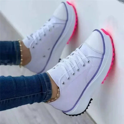 2024 New Fashion Summer Women Casual Shoes Plus Size Sneakers for Women Platform Sport Shoes Female Lace Up Tennis Shoes Size 43