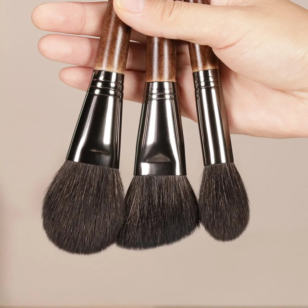 Bethy Beauty 3pcs Goat Hair Makeup Brushes Sets Soft  Blusher Sculpting Highlight Beauty Make Up Beauty Tool