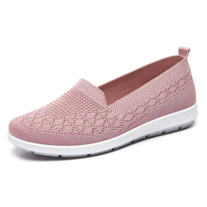 Autumn New Women Sneakers Ladies Breathable Walking Woven Shoes Anti-slip Lightweight Female Flats Casual Shoes Heeled Sandals