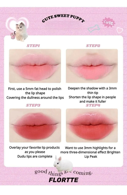 FLORTTE Lip liner Pencil Natural Matte Lip Liner Cute Animals Lipstick Pen Lasting Lipliners Korean Cosmetic  Kawaii Make Up