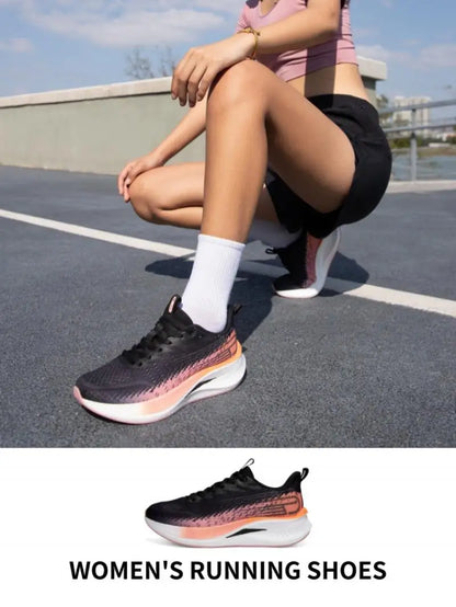 Baasploa Women Professional Running Shoes Outdoor Carbon Plate Non Slip Sports Shoes Female Casual Breathable Jogging Sneakers