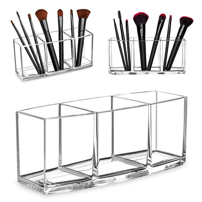 Acrylic Transparent Cosmetic Holder Makeup Brushes Tool Storage Box Case Make-up Brush Holder Table Organizer Makeup Tool