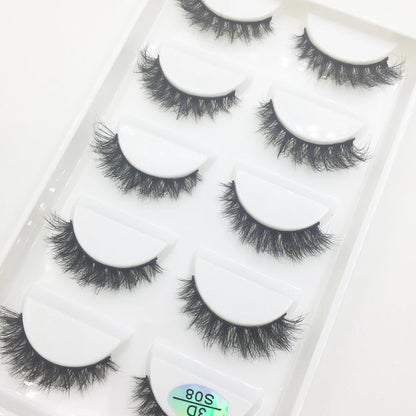 Natural 3D Mink False Eyelashes, Soft Wispy, Fluffy Eye Faux Lashes, Make Up Eyelash, Beauty Cat Cilios, 5 Pairs, 15 Styles