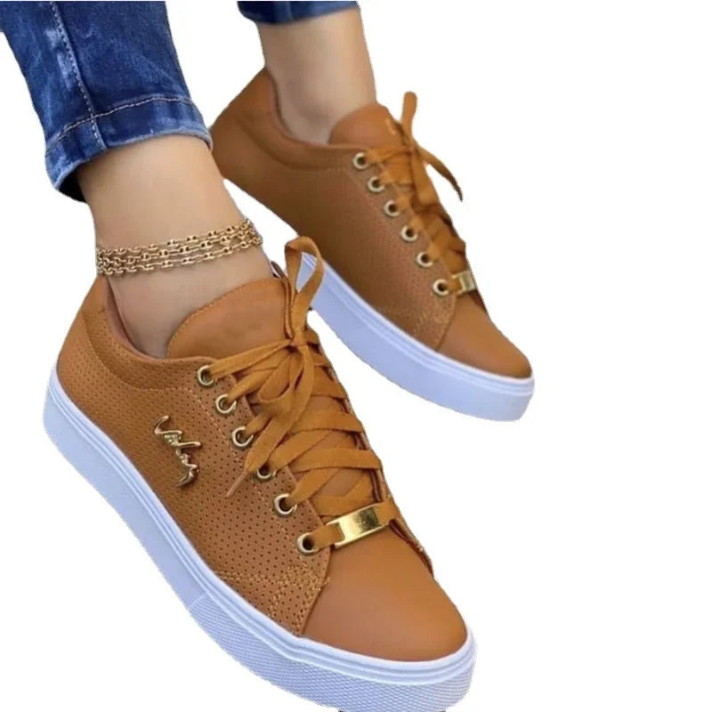 Vulcanized Shoes Women New 2023 Casual Sneakers Fashion Flat Lace Up Outdoor Walking Sport  Plus Size 43 Zapatillas Mujer