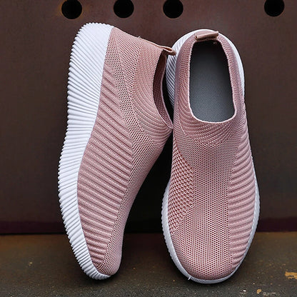 2022 Women Vulcanized Shoes High Quality Women Sneakers Slip On Flats Shoes Women Loafers Plus Size 42 Walking Flat