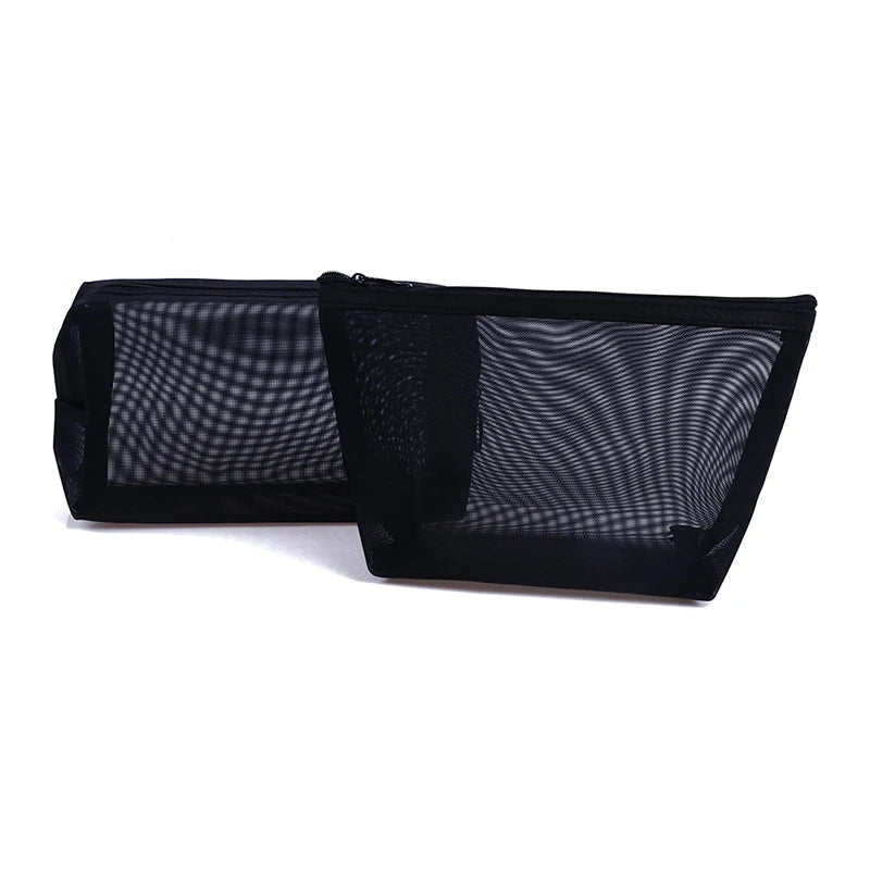 1 Pc Portable Mesh Transparent Cosmetic Bag Women Travel Zipper Make Up Organizer Wash Toiletry Beauty Storage Bag Pouch