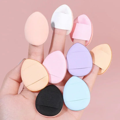 10Pcs Mini Finger Puff Foundation Small Air Cushion Powder Makeup Sponge Concealer BB Cream Cosmetic Applicator Make Up Tools