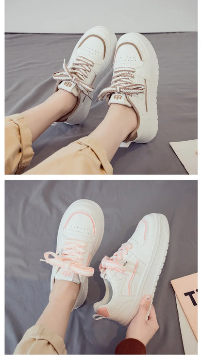 Designer Platform Running Sneakers Women  Tennis shoes Woman Walking Chunky Sneakers white Casual Slip on Vulcanized Shoes