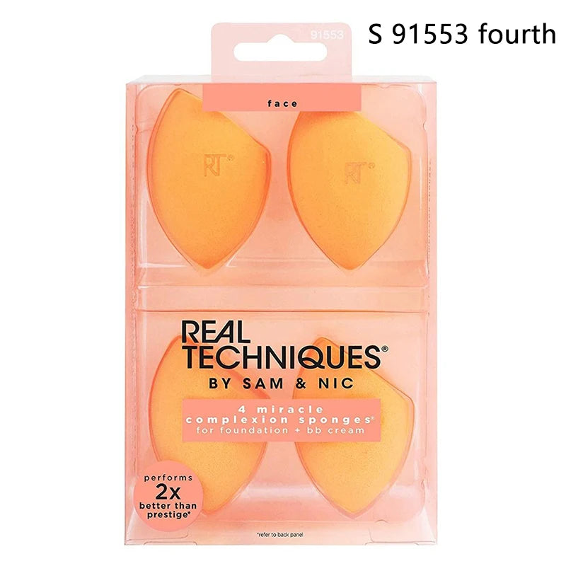 Real Techniques Set Makeup Sponge Set Face Beauty Cosmetic Powder Puff For Foundation Cream Concealer Make Up Blender 91553 RT