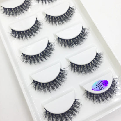 Natural 3D Mink False Eyelashes, Soft Wispy, Fluffy Eye Faux Lashes, Make Up Eyelash, Beauty Cat Cilios, 5 Pairs, 15 Styles