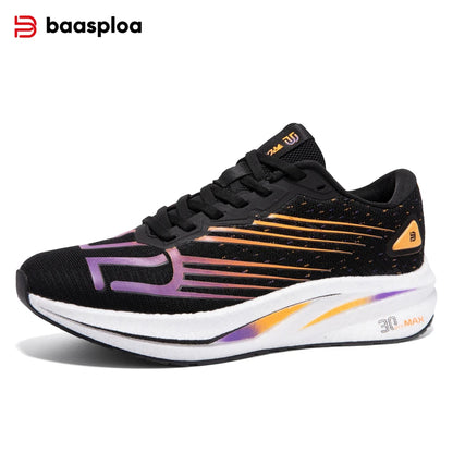 Baasploa Women Professional Running Shoes Outdoor Carbon Plate Non Slip Sports Shoes Female Casual Breathable Jogging Sneakers