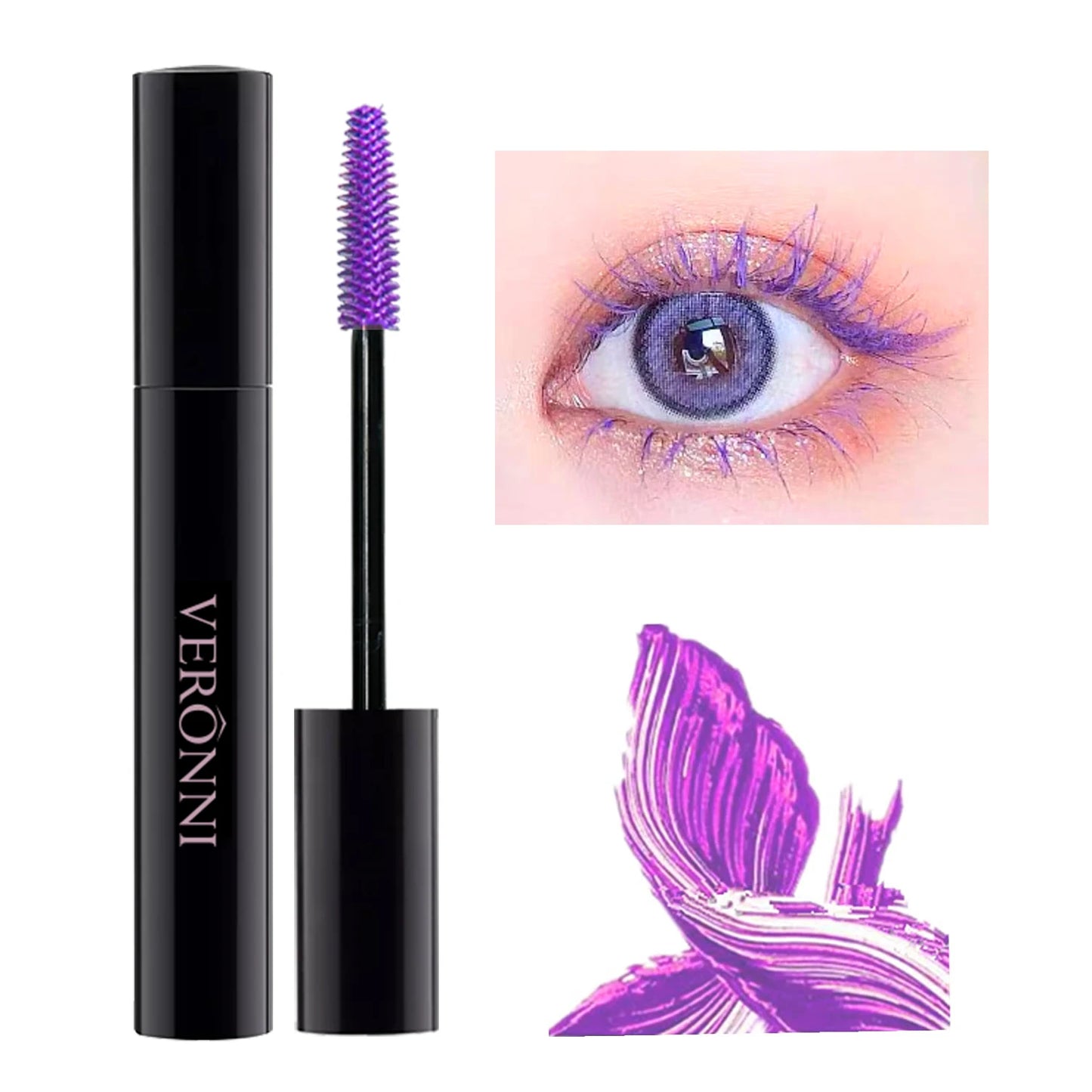 Color Mascara Eyelashes Lengthening Mascara 4D Silk Fiber Waterproof Curling Mascara Black Eyelashes Extension Make Up Cosmetics