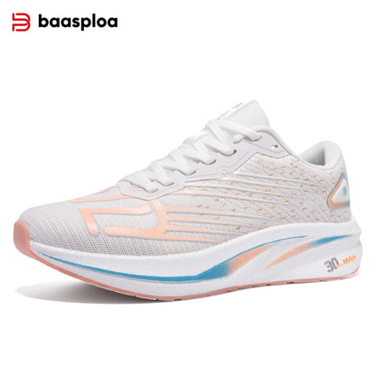 Baasploa Women Professional Running Shoes Outdoor Carbon Plate Non Slip Sports Shoes Female Casual Breathable Jogging Sneakers